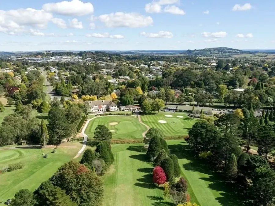 Moss Vale Golf Club fairways and greens from above