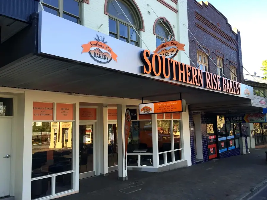 Southern Rise Bakery Moss Vale shopfront and bakery goods