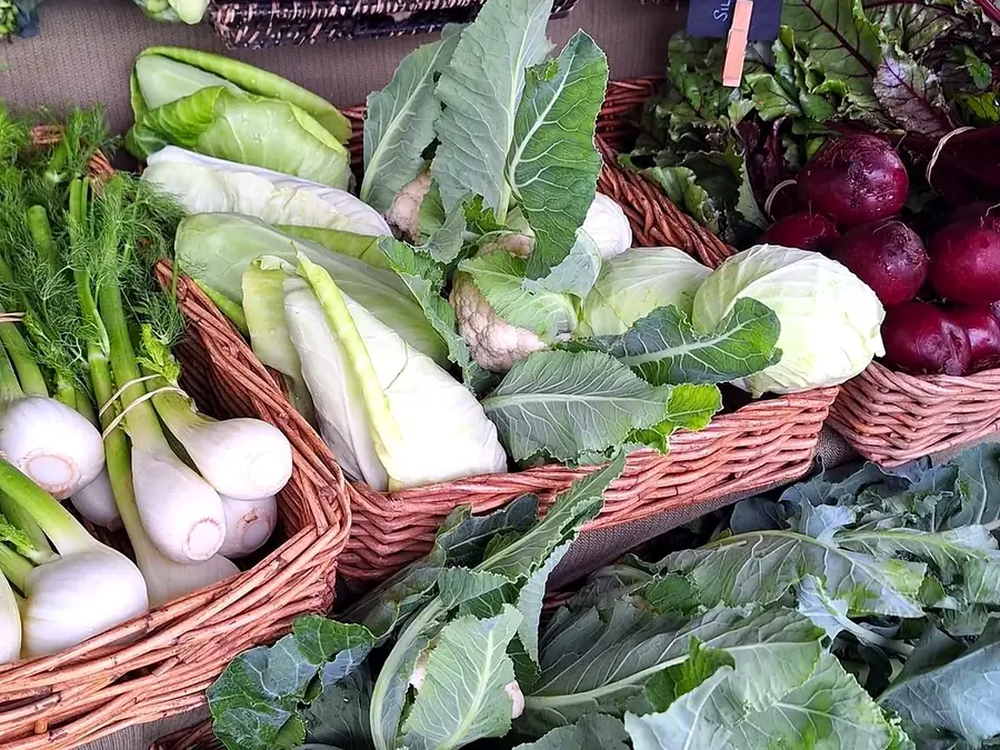 Fresh vegetables at Railway Street produce market