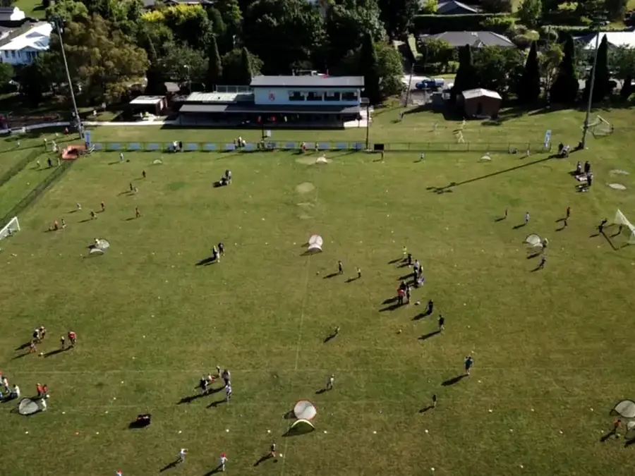 Church Road Playing Fields in Moss Vale with soccer games underway