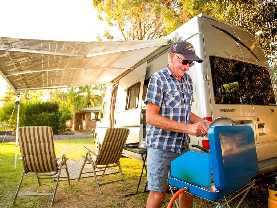 Powered caravan site at Moss Vale Holiday Park